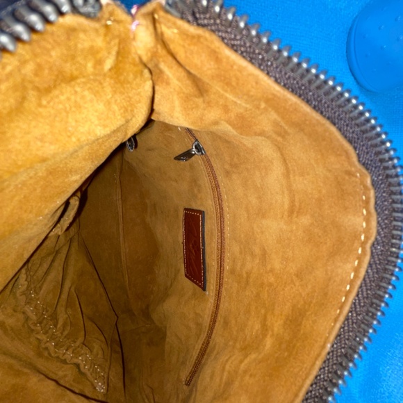 Patricia Nash "Valerie" Burgundy Floral-Embossed TooledLeather Fold-OverWristlet - Picture 7 of 14